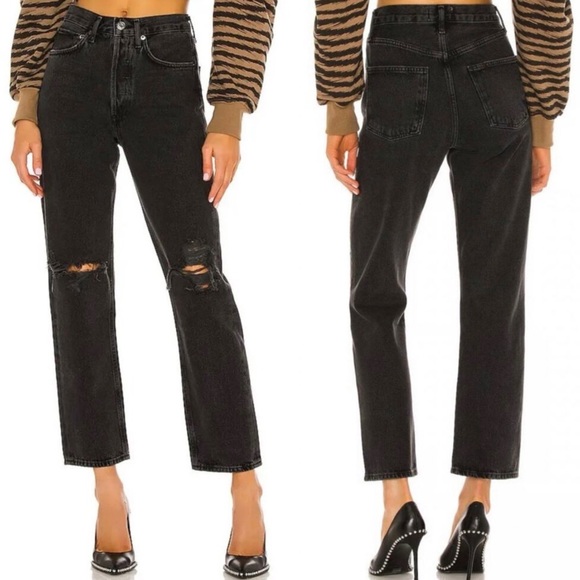 AGOLDE 90's Jean Mid Rise Loose Fit Jeans in Smokestack Size 24 🖤 LIKE NEW! - Picture 2 of 16